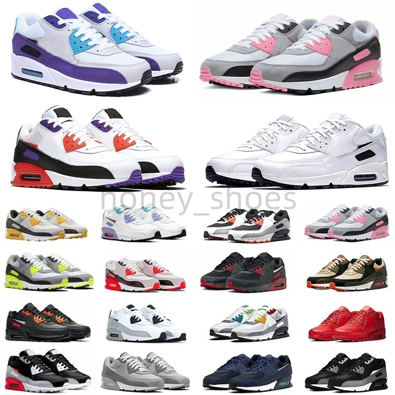 Designer 90 90s shoes sports sneakers UNC infrared midnight navy surplus wolf grey cargo khaki triple black white leather mesh trainers outdoor running shoe SIZE 47