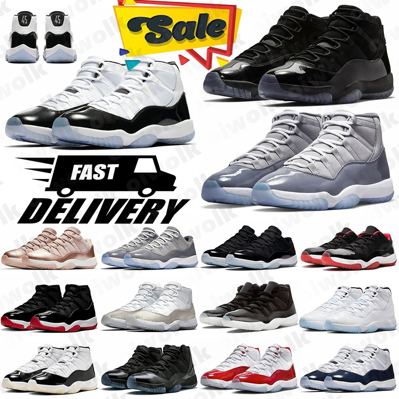 Designer 11s Basketball shoes 11 men women Rare DMP Gratitude Concord Bred 96 Cherry Gamma Cap Gown Platinum Tint outdoor 11s mens Trainers sneak