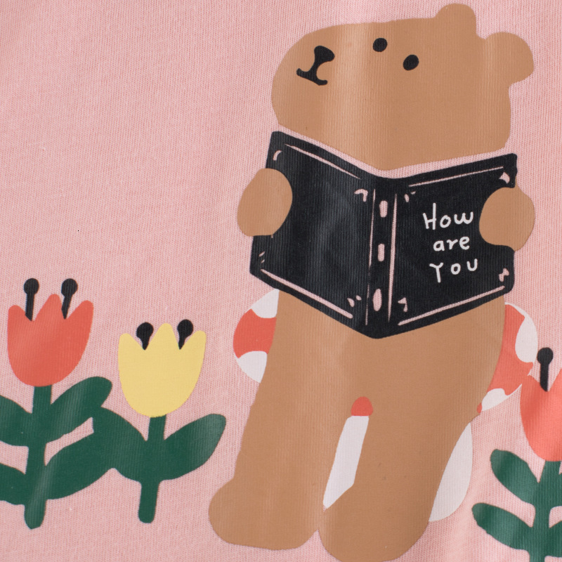 Ddmyshoesvip Girls Short Sleeved T Shirt Summer New Casual Stylish Little Bear Children S Clothing With Half Sleeves For Small And Medium Sized Childr