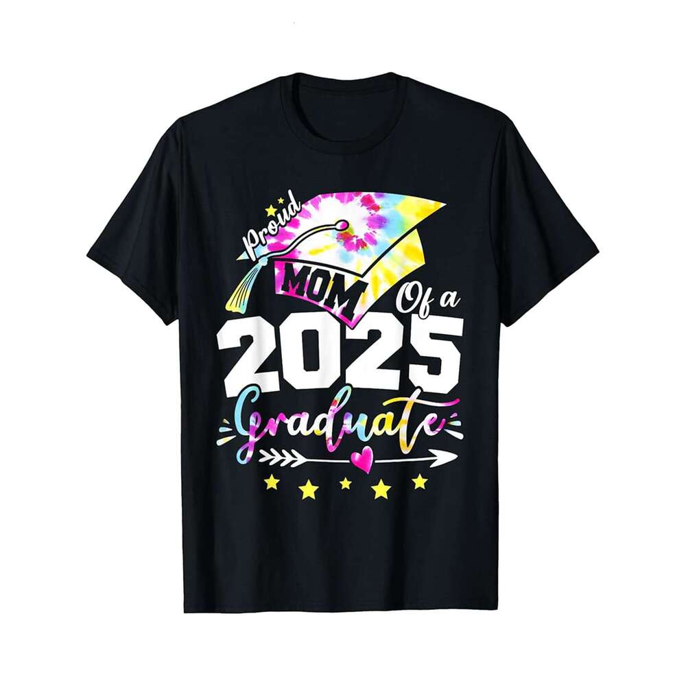 Designer T shirt Proud Mom of A 2025 Graduate Senior Class of 2025 Graduation - 220g Tshits