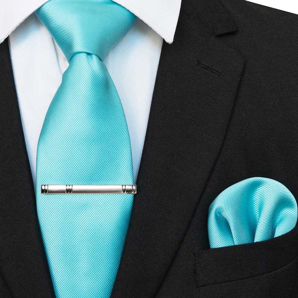 EASTEPIC 8 cm Classic Grey Twill Ties for Men in Business Suits Necktie Set Clip Handkerchief Mens Accessory Wedding Party X250407