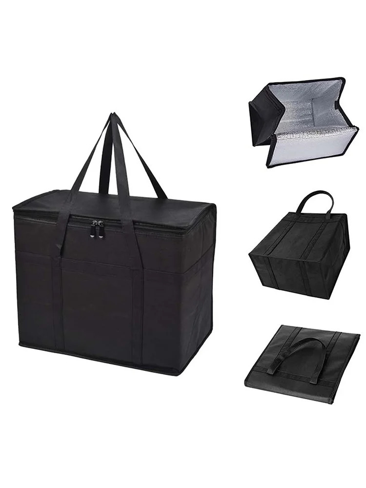 Soft cooler bag with zipper top and reinforced bottom plate insulated reusable for picnics 250401