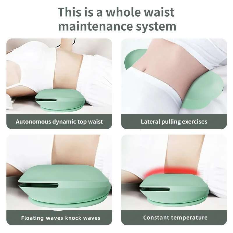 Electric Lumbar Traction Massager with Heat Function & Adjustable Intensity,Electric Iatable Back Stretcher Device