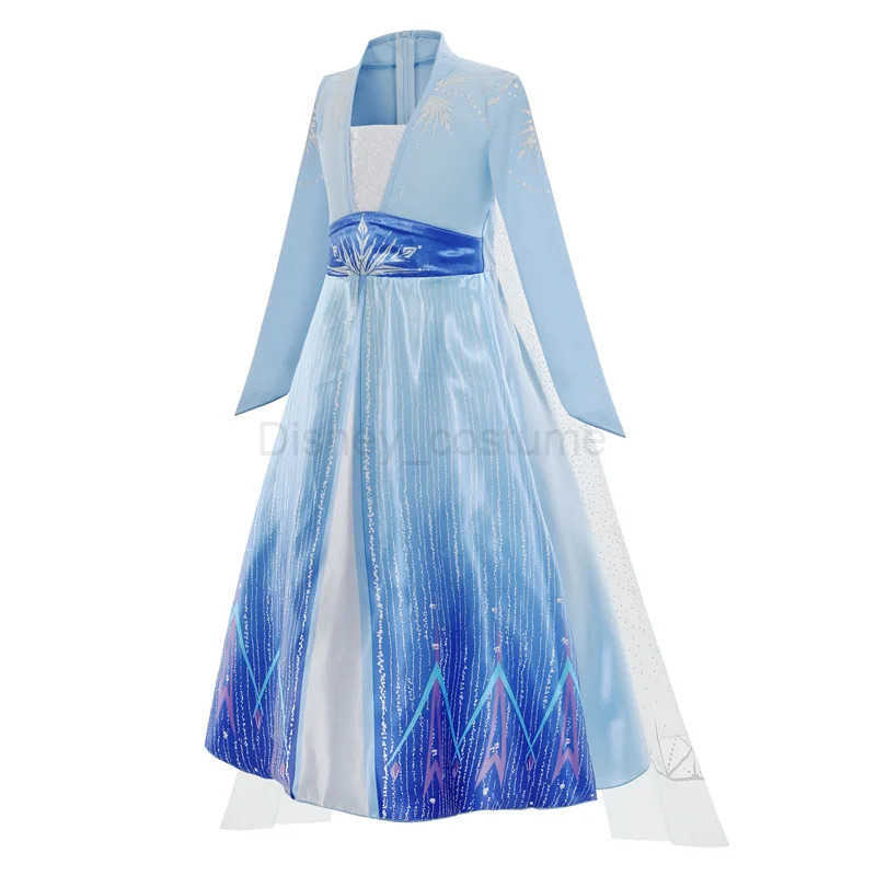 Disney Elsa Childrens Princess Costumes and Cloak Stage Performance Costumes Carnival Halloween Role Playing Party Costumes Birthday Surprise Gifts X2