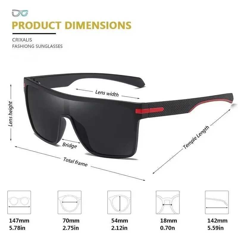 CRIXALIS 3Pcs Fashion Polarized Sunglasses Mens Over Mirror Anti Glare Sunglasses Mens Goggles Sunshade W250408
