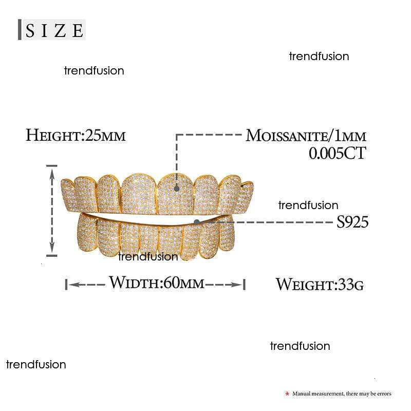 Custom Made Personalized Vvs Vvs1 Moissanite Dia Mens Hip Hop 14k White Iced Out Gold Plate Grillz Teeth Decoration