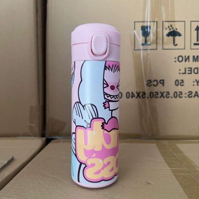 304 Cute Labubu vacuum cup insulated mug Pea Stainless Steel Insulated Student Lightweight Drinking Cartoon Large Capacity Bouncing Cup dh911125171 fe
