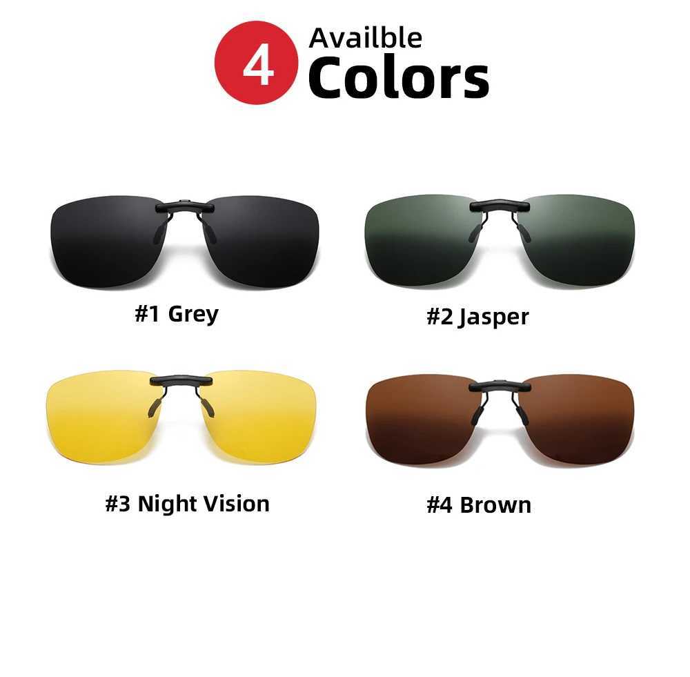 VIVIBEE Driving Clip on Sunglasses Unisex Sunglasses Men Polarized Women Night Vision Fishing UV400 Outdoor Sunglasses W250408