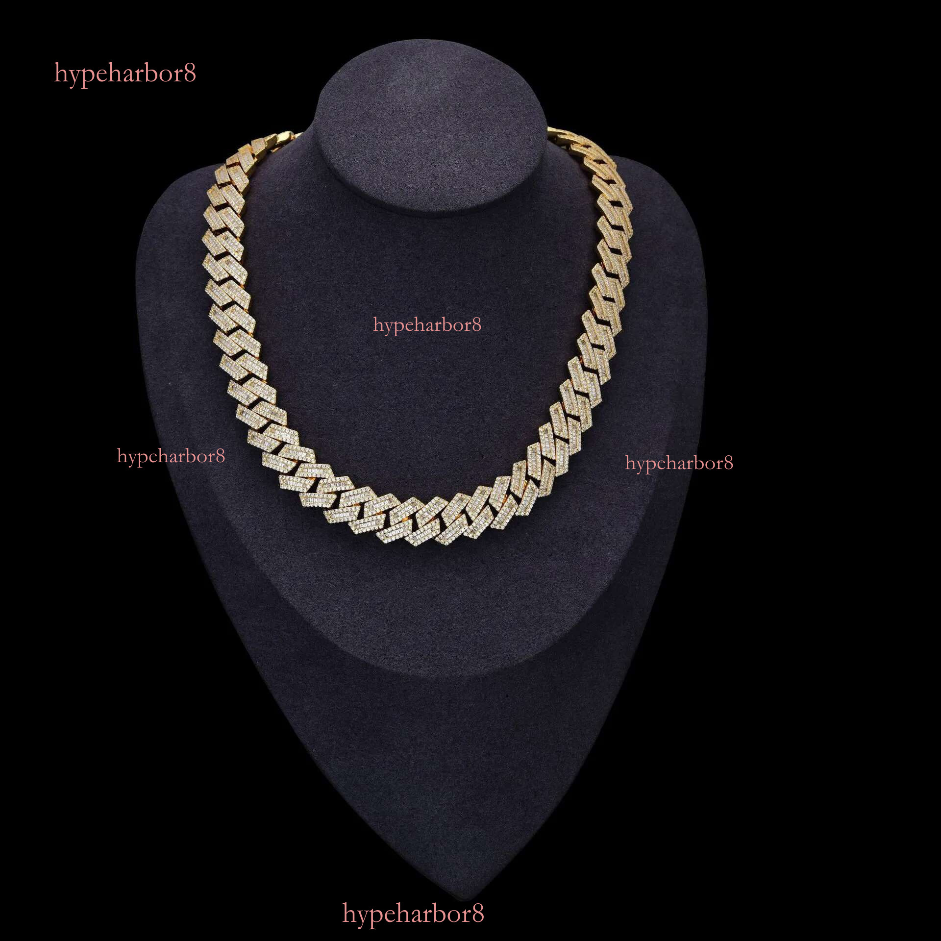 moissanite necklace designer jewelry iced out Cuban Necklace Full Iced Out Hiphop Chain Pass The Dia Test chains for men cuban k chain