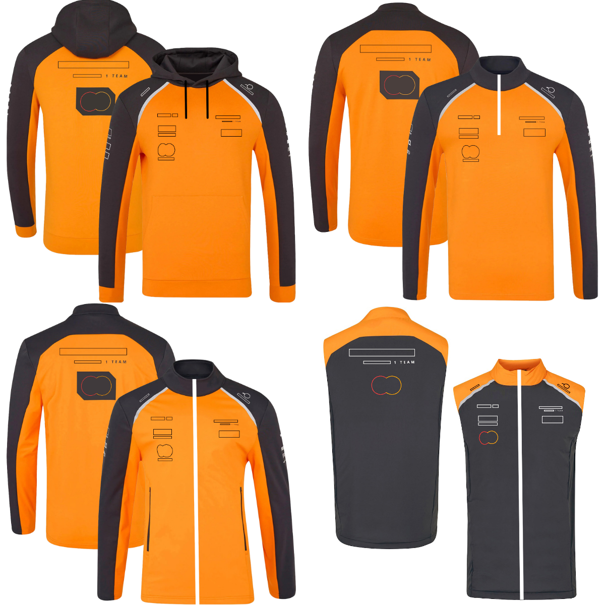 New F1 2025 Team Hoodie Formula 1 Driver Racing Hoodie Sweatshirt Race Season Fans 1/4 Zip Midlayer Top Sweat Unisex Softshell Jacket
