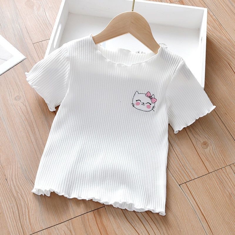 Ddmyshoesvip New Embroidered Children S Short Sleeved T Shirt Summer Dress With Mushroom Edge Bottom Shirt Cute Stylish Top For Little Girls And Babie