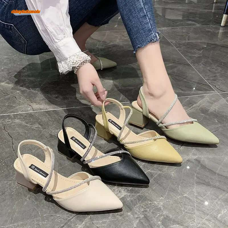 Shoes Trend 2024Mirror Sandal Female Party Sandals Ladies Block Heels Designer Elegant Comfortable Chunky Summer New Hot ddmykukumalu
