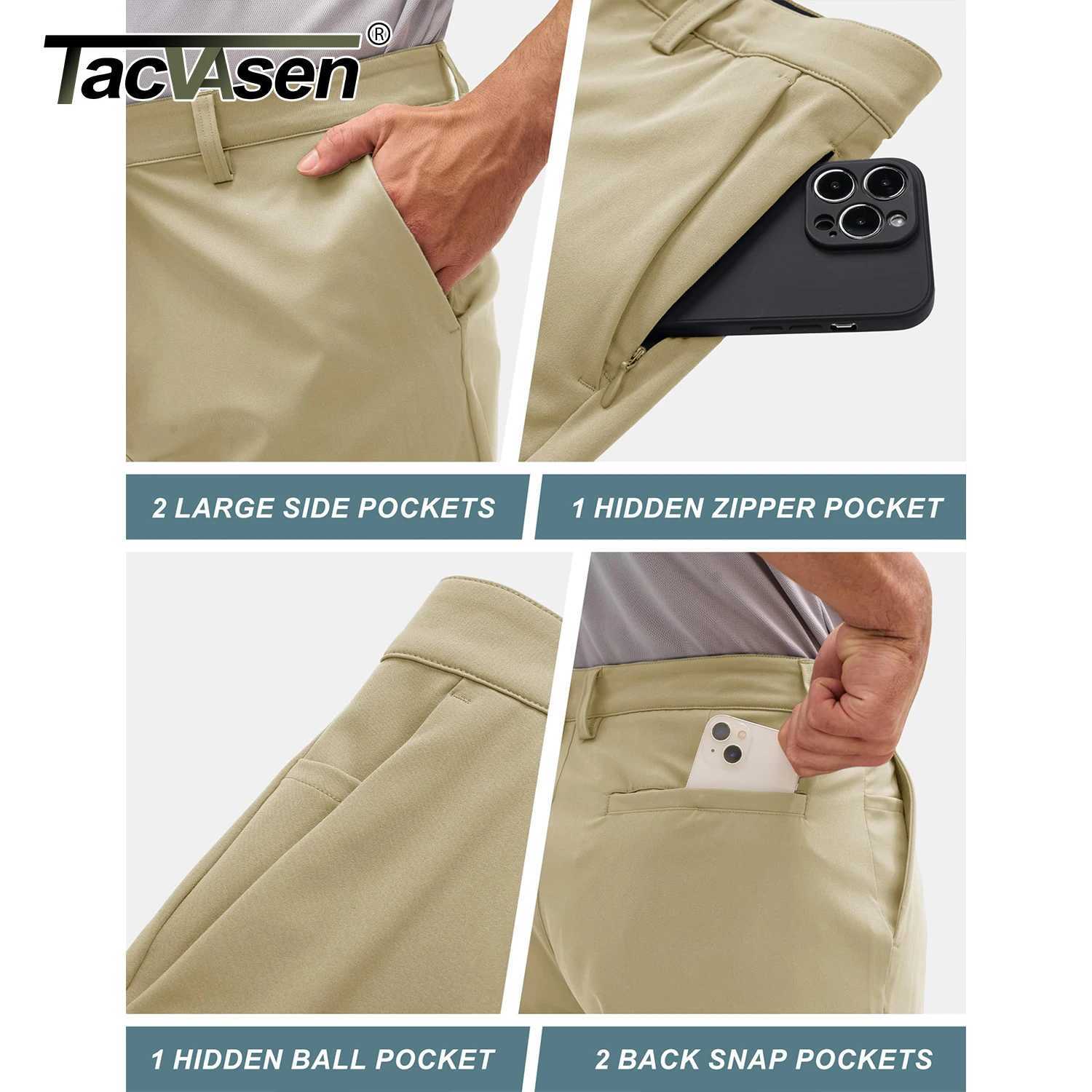 TACVASEN Summer Golf Shorts Mens 7 Quick Dry Lightweight Work Shorts Stretch Casual Shorts with 6 Pockets Waterproof Hiking W250407
