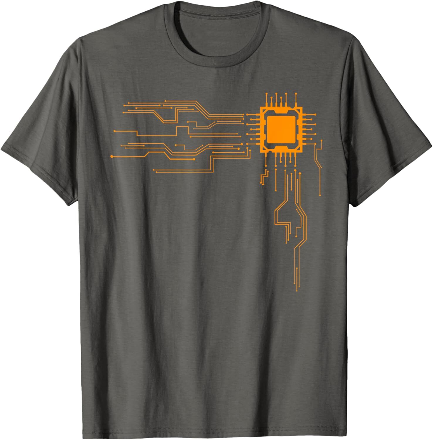 T shirt for Mens Funny Computer Geek Nerd Gift Cool Computer Core Circuit Graphic Tee Casual Tops Clothes Short sleeve