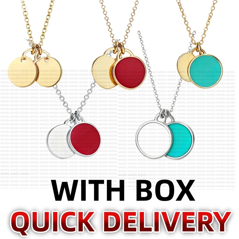 designer necklace with blue box red heart pendant necklace for women Designer Jewelry for Women Pendant Classic Luxury Casual Party gift advanced Necklaces