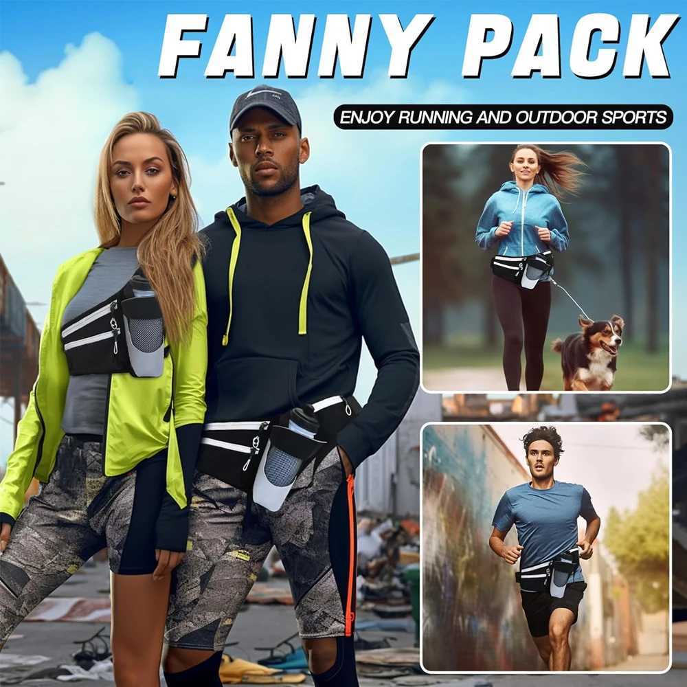 Running strap adjustable 2-zip pockets running waist bag mens moisturizing bag hiking and jogging Fanny bag Z250407