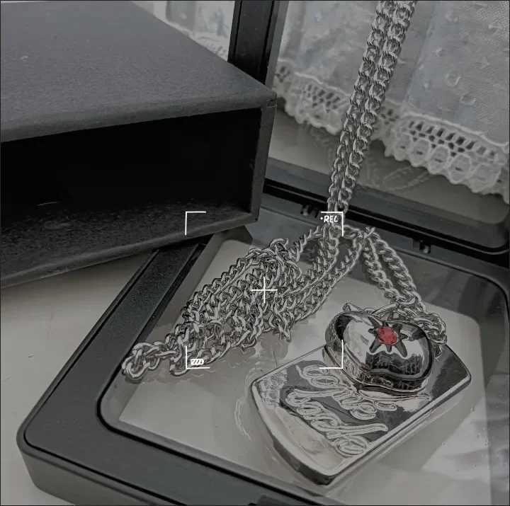 Love And Deepspace Caleb Same Stainless Steel Anime Style Solid Necklace Non Fading Titanium Steel Square Brand Necklace PeripheC250407