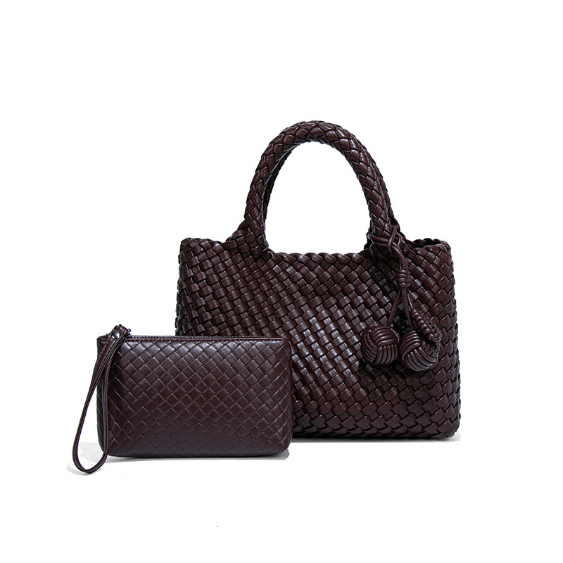 Braided Handbag For Women Fashion PU Tote One Shoulder Crossbody Designer Bag