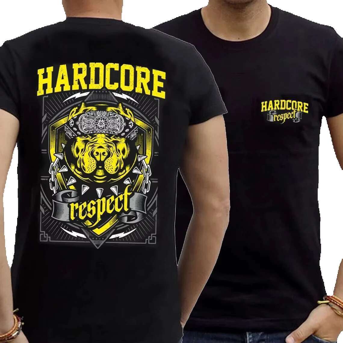 Hardcore respects 8-ball fist screaming hate crew support proud new 100% pure cotton short sleeved round neck casual men's T-shirt