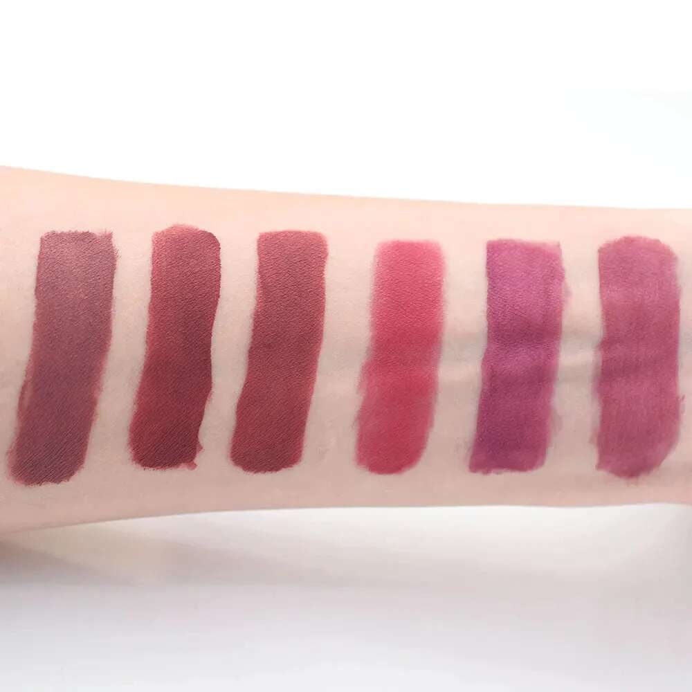 24Pcs Kawaii Bear Veet Matte Liquid Lipstick 6 Colors Set Gloss Waterproof Longlasting Nonstick Lip Tints Lips Makeup