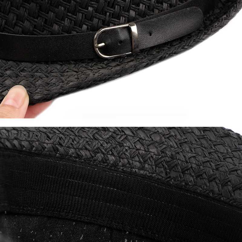 Jazz Hat Korean Fashion Simp Sun Hat Wens Summer Sunscreen Breathab Straw Hat for MenC250407