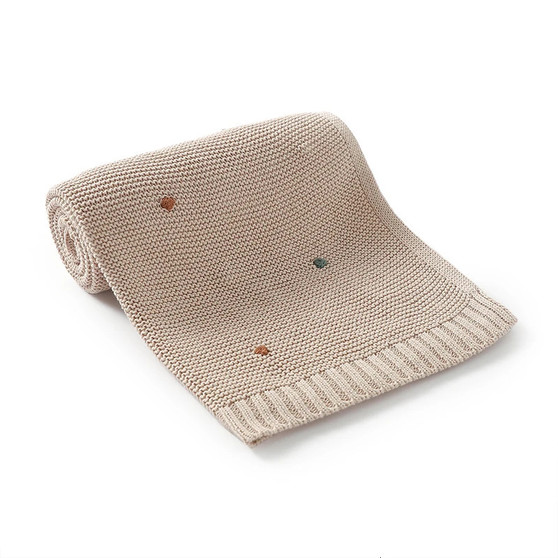 born Baby Blankets 90*70cm Knitted Infant Kids Boys Girls Ultra-Soft Cotton Muslin Swaddle Wrap Stuff Toddler Comforter Sheet 250408