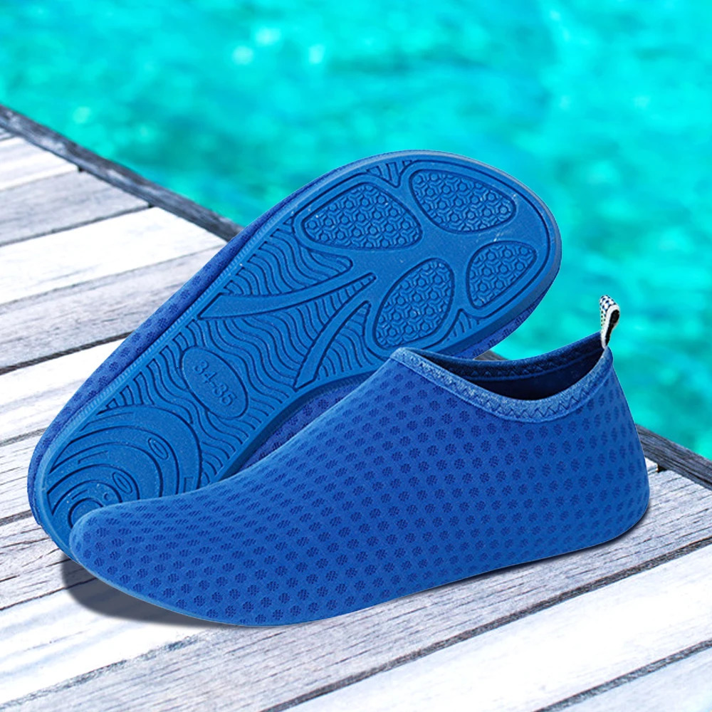 Water Shoes Rubber Sole Mesh Hole Quick Dry Diving Shoes Unisex Beach Swimming Diving Socks Non-Slip Seaside Surfing Adult Kids 250408