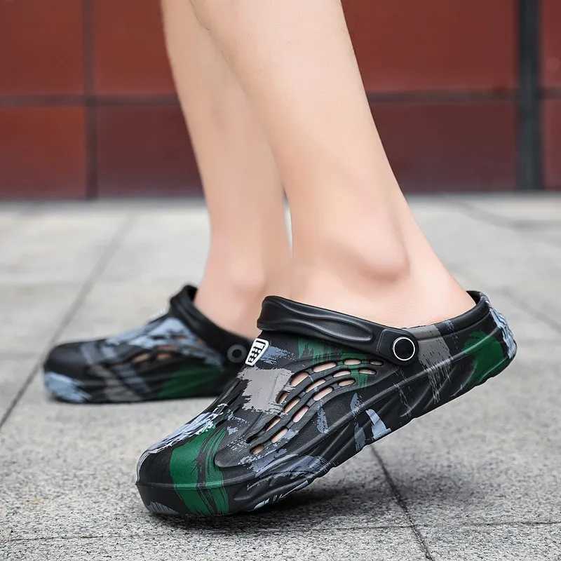 New Arrival Summer Mens Sandals Light EVA Mens Casual Shoes Hole Shoes Clogs Lovers Home Garden Outdoor Mens Beach Smooth Shoes Large Size 49 T250407