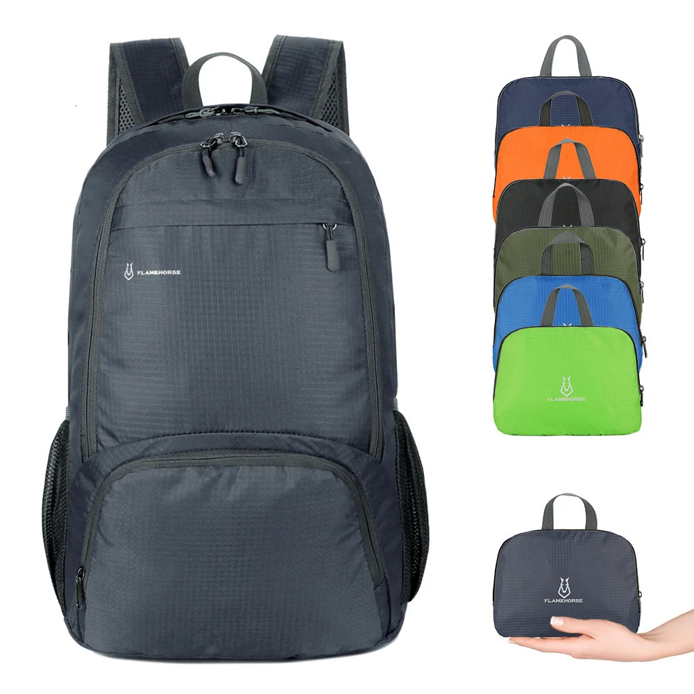 Lightweight Foldable Backpack Men Women Waterproof Packable Backpack Outdoor Travel Hiking Cycling Daypack Camping Shoulders Bag 250407