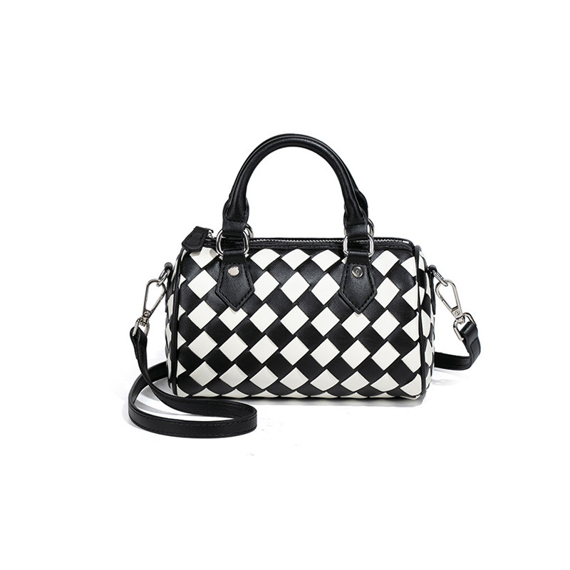 Free shipping designer bags Checkerboard Handheld Boston Pillow Fashion Weaving Casual Single Shoulder Diagonal Cross Bag