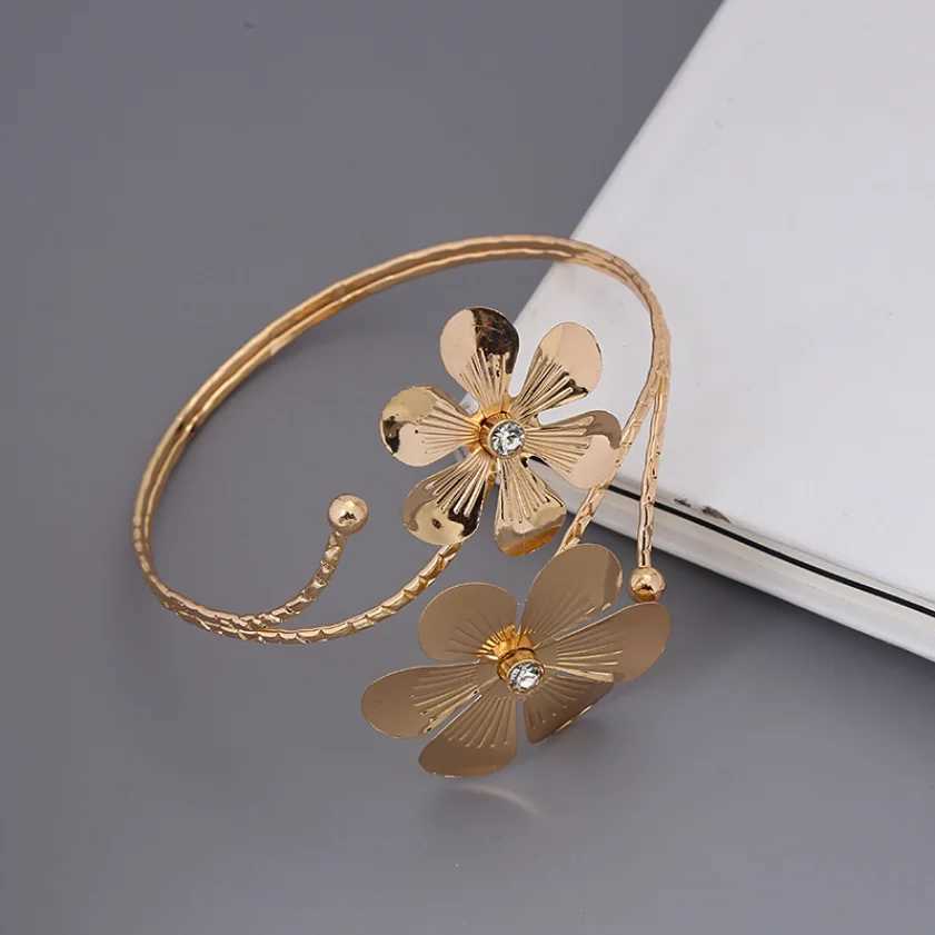 Boho Vintage Gold Sier Color wer Arm Bracelet Open Armband Cuff Bangle India Wen Jewelry Costume AccoriesC250408