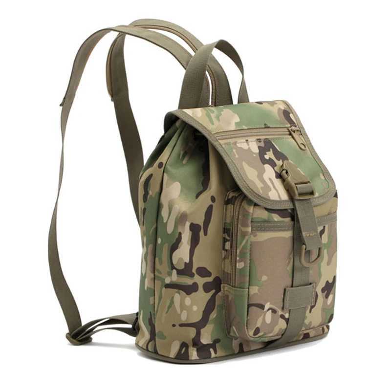 Outdoor Tactical Kids Hiking Bags CP Camouflage Black Travel Backpack Hunting Camping Child Bags Multi-Pockets Camo RucksackC250407