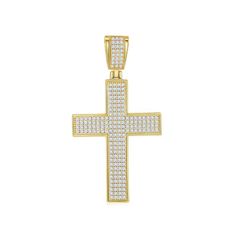 Classic Luxury Moissanite Jewelry 925 Sterling Silver Cross Moissanite Gemstone Pendants for Necklace