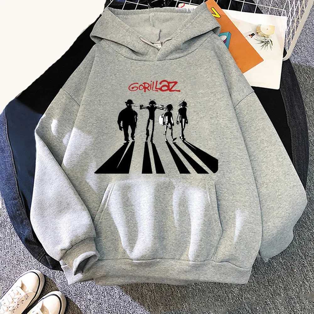 Gorillaz Hoodie Music Band Printed Mens Casual Hoodie Hip Hop Hoodie Sportswear Harajuku Pullover Tracksuit Unisex Clothing W250408