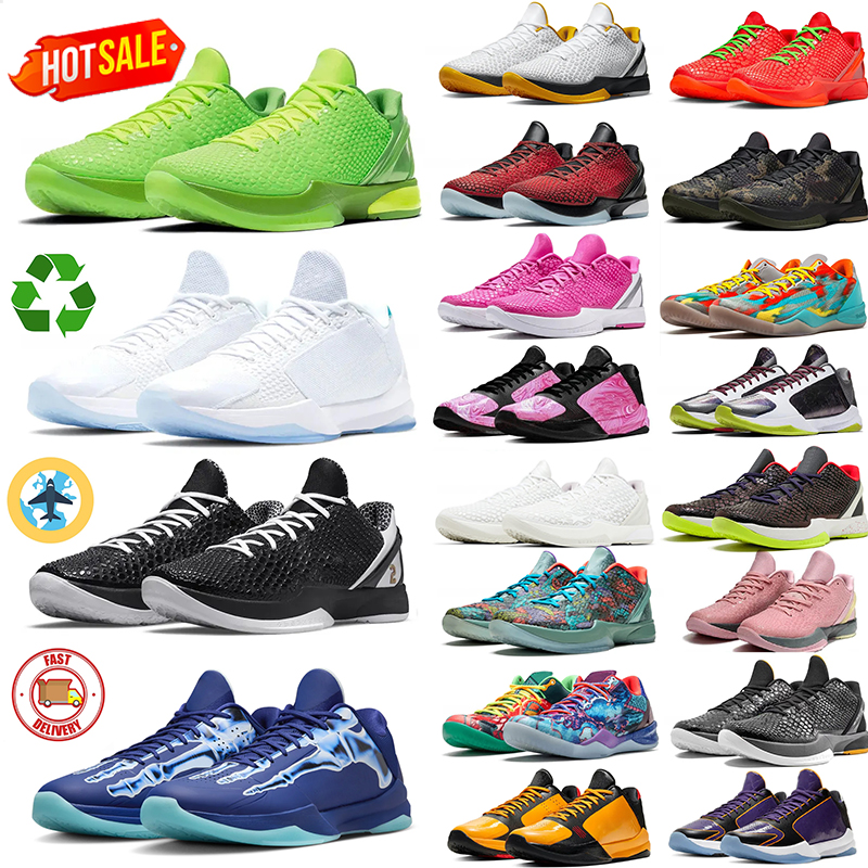 designer shoes Mamba 6 Grinch basketball Green Reverse Grinch Halo White Think Pink Dodgers Blue Mens Women Sneakers Trainers Outdoor Shoes