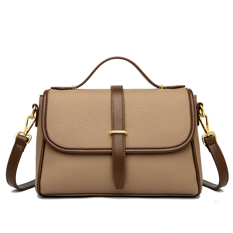 Luxury Design Bag Women's Fashion PU Leather Small Square Commuter Crossbody Shoulder Handbag