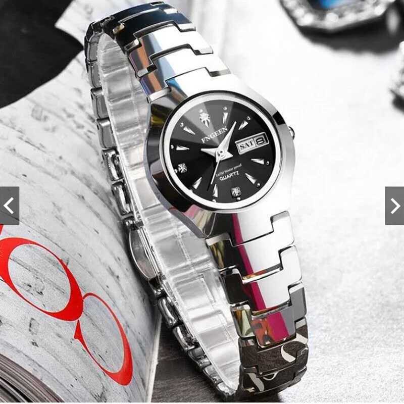 New Relogio Feminino Couple Watch Mens Quartz Watch Luxury Womens Watch Stainless Steel WaterproofT250408