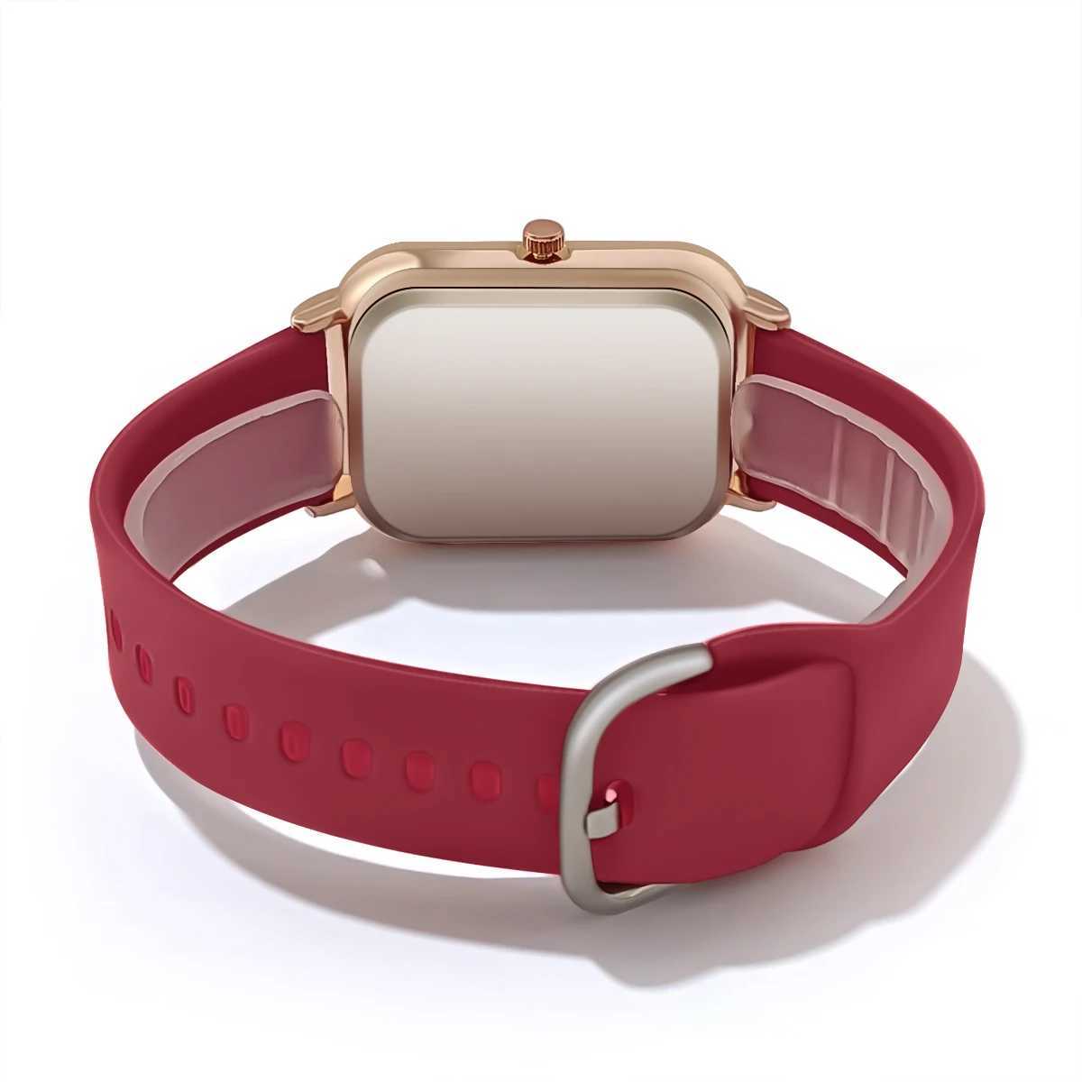 Casual Fashion Simple Personality Literature Womens Silicone Quartz WatchT250408