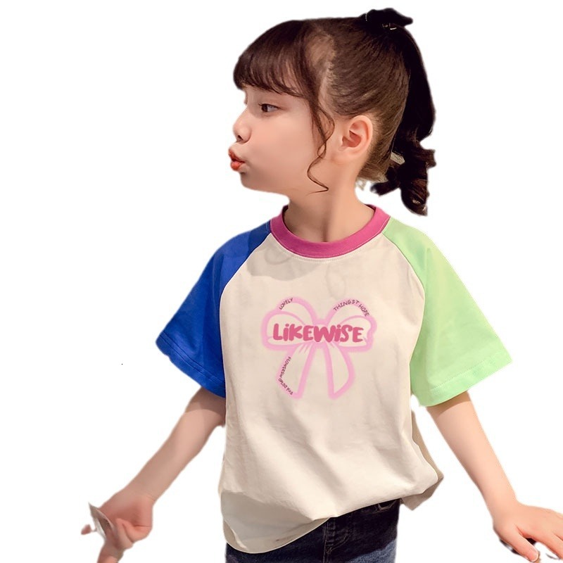 Ddmyshoesvip Pure Cotton Short Sleeved T Shirt Girls Summer New Style Loose Cartoon Children S Western Style Top T Shirt