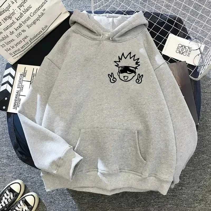 Spring 2024 Autunm unisex Jujutsu Kaisen anime hoodie big animation design Kawaii Gojo Satoru graphic streetwear W250408
