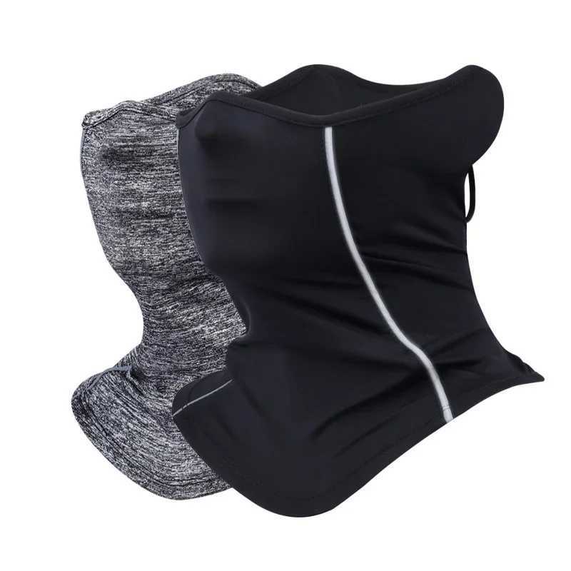 Reflective Night Walk Half Face facial mask Summer Silk Sunscreen Dustproof Neck Scarf Sports Bandage Balana Balaclava MensT250407
