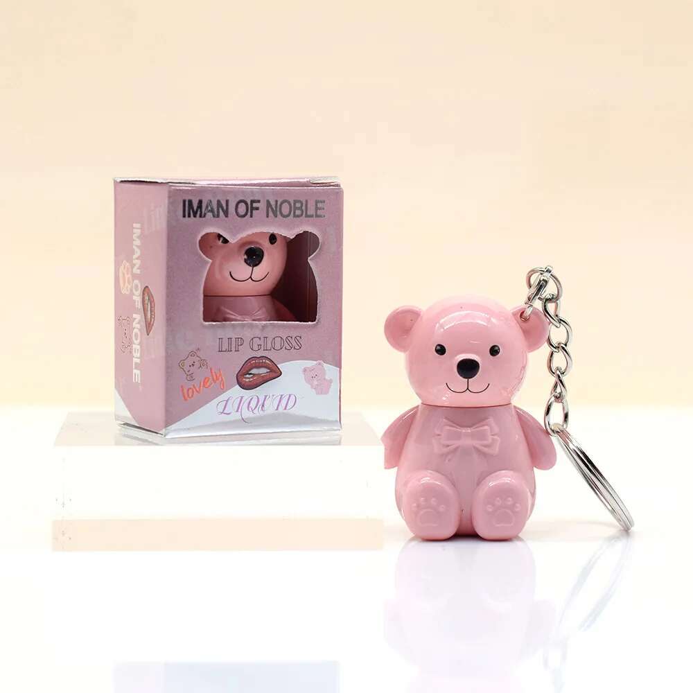 24Pcs Cute Bear Gloss 6 Colors Set Woman Longlasting Nonstick Lip Tints Lips Makeup Bulk Wholesale