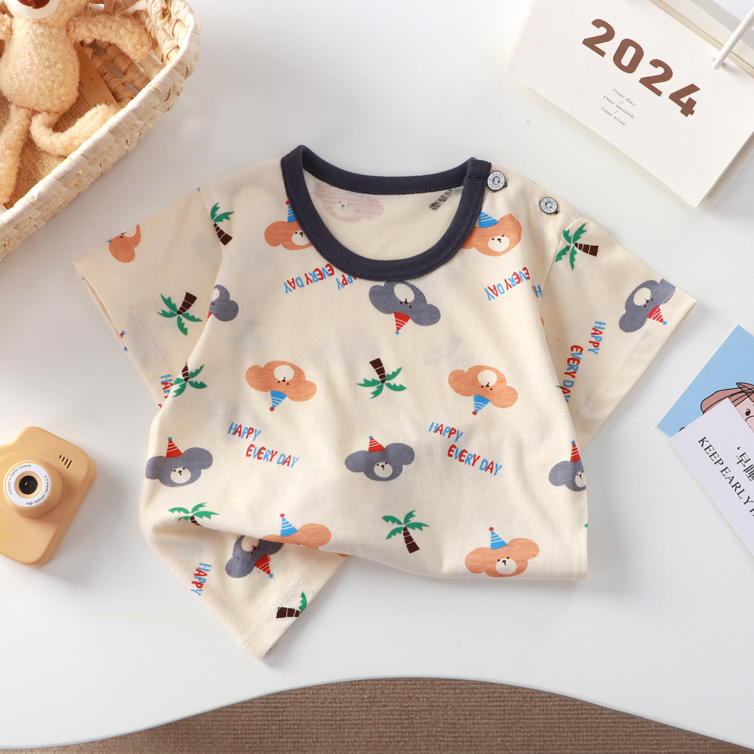 Ddmyshoesvip New T Shirt Pure Cotton Girls Short Summer A Class Half Sleeved Baby Sweat Absorbing Children S Clothing
