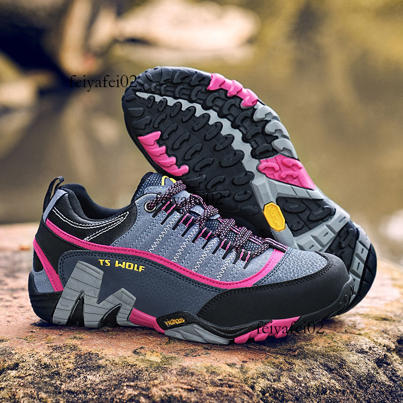Top Summer American Foreign Trade Leather Outdoor Shoe Men' Shoe Mountaineering Shoe Women' Shoe Waterproof and Anti lip Hiking Shoe Tourit 