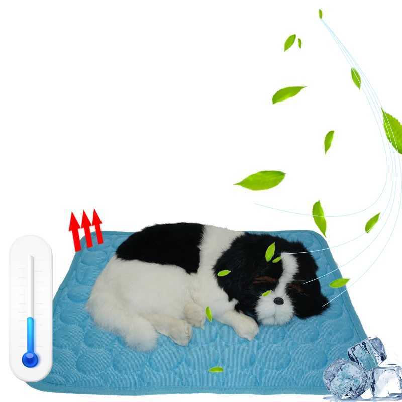Summer Refreshing Dog Mat Blanket Pet Dog Bed Sofa Portable Cooling Mat Dog Mat Pet Ice Silk Cat Mat Y250407