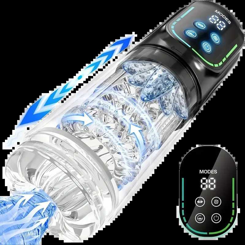 Male electric masturbator automatic penis masturbator rotating suction vibrator adult sexual partnerW250408