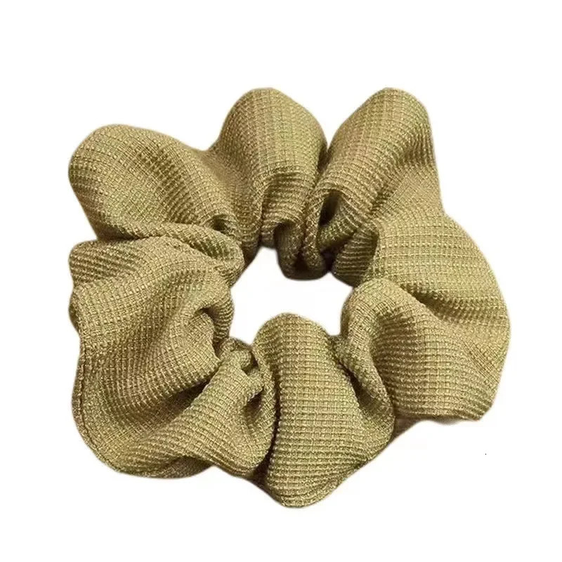 Korean tweed style fabric hair strands simple shimmer elastic hair ties elegant hair accessories high tailed ponytail braided hair ties 250407