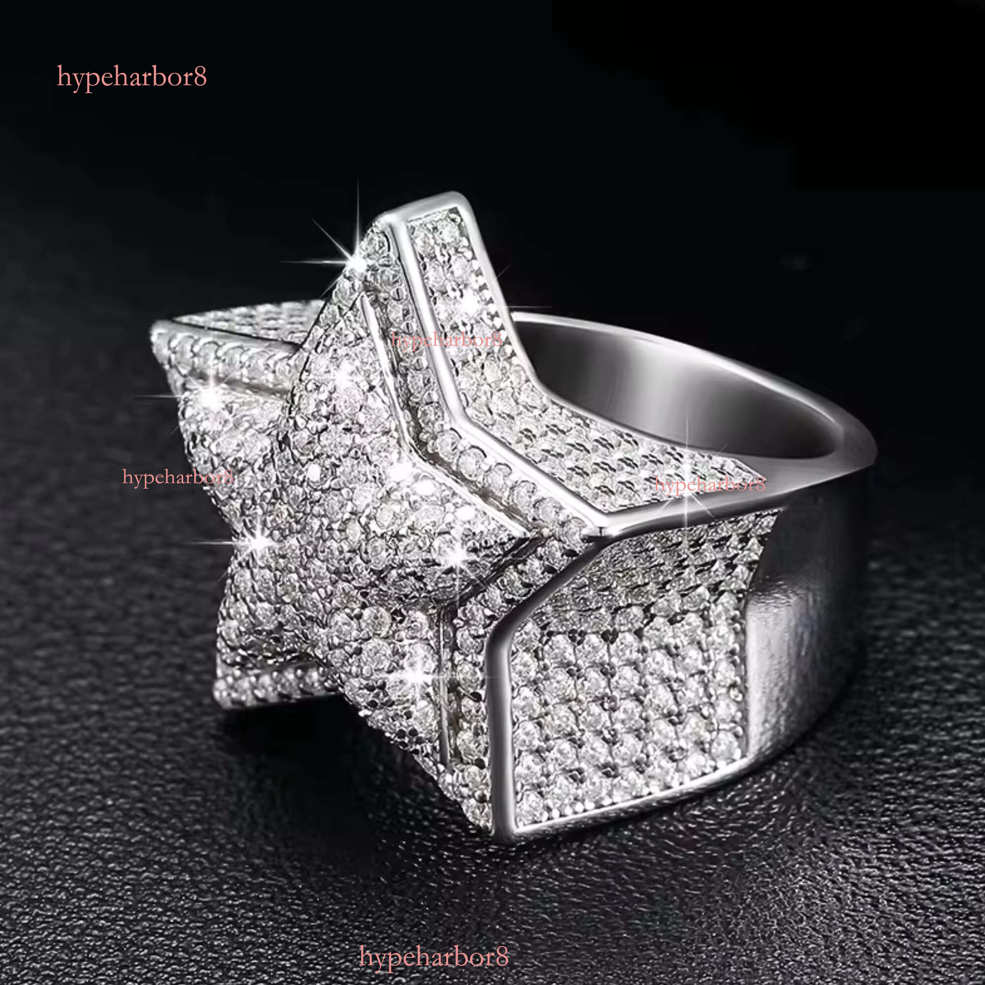 Original S sterling silver luxury GRA certified round cut VVS silica chilled men's hip-hop ring