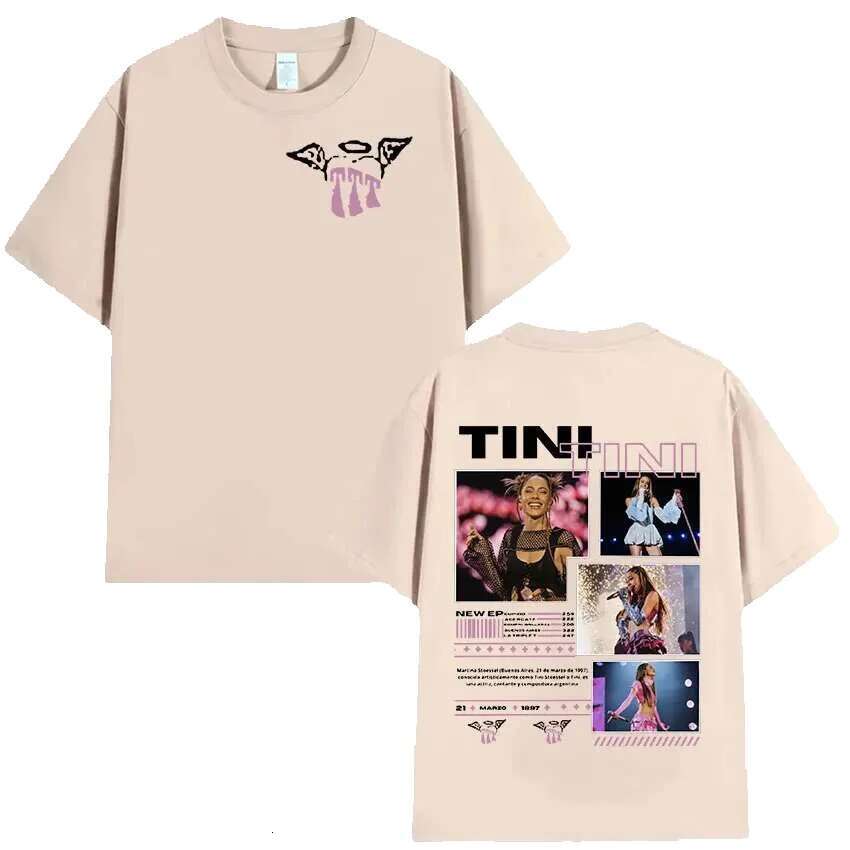 Rap singer Tini 2025 pattern for men and women vintage high-quality fashion aesthetic oversized cotton T-shirt streetwear