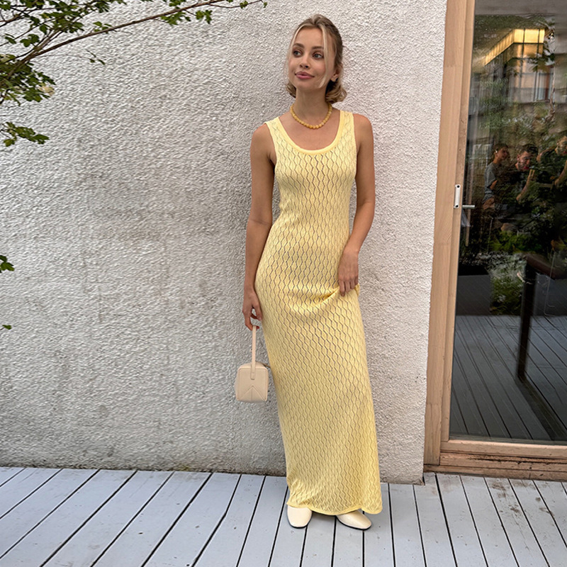 New 2025 Spring Monsoon Street Trendy Womens Wear Polyester V-neck A-line Skirt Dress